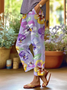 Damen Geblümt Lang Hose Lässig Frühling/Herbst Hose