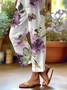 Damen Geblümt Lang Hose Lässig Frühling/Herbst Hose