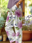 Damen Geblümt Lang Hose Lässig Frühling/Herbst Hose