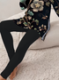 Damen Geblümt Print Zweiteiliges Set Täglich Langarm Lässig Frühling/Herbst Bluse mit Hose Matching Set