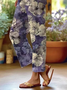Damen Geblümt Lang Hose Lässig Frühling/Herbst Hose