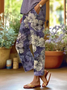 Damen Geblümt Lang Hose Lässig Frühling/Herbst Hose