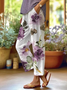 Damen Geblümt Lang Hose Lässig Frühling/Herbst Hose
