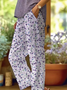 Damen Geblümt Lang Hose Lässig Frühling/Herbst Hose