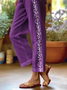 Damen Geblümt Lang Hose Lässig Frühling/Herbst Hose