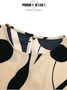 Damen Abstrakt Grafik Kurzarm Sommer Print Kleid V-Ausschnitt Täglich Retro Midi Tanktop A-Linien-Kleid