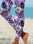 Damen Geblümt Lässig Alle Jahreszeiten Print Lang Leggings