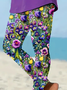 Damen Geblümt Lässig Alle Jahreszeiten Print Lang Leggings