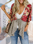 Damen Geometrisch Frühling/Herbst Aufdecken Sexy Print Leicht Strickjacke