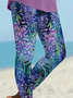 Damen Geblümt Lässig Alle Jahreszeiten Print Lang Leggings