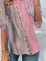 Damen Abstrakt Langarm T-Shirts T-Shirt Rundhals Print Lässig Frühling/Herbst Tunika Oberteile