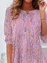 Damen Abstrakt Langarm T-Shirts T-Shirt Rundhals Print Lässig Frühling/Herbst Tunika Oberteile