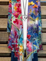 Damen Geblümt Frühling/Herbst Aufdecken Lässig Leicht Strickjacke