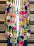 Damen Geblümt Frühling/Herbst Aufdecken Lässig Leicht Strickjacke
