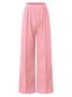 Damen Unifarben Lang Elastische Taille Hose Lässig Frühling/Herbst Hose
