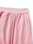 Damen Unifarben Lang Elastische Taille Hose Lässig Frühling/Herbst Hose