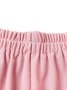 Damen Unifarben Lang Elastische Taille Hose Lässig Frühling/Herbst Hose
