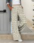 Damen Geblümt Lang Hose Retro Frühling/Herbst Hose