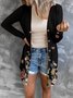 Damen Geometrisch Frühling/Herbst Aufdecken Sexy Print Leicht Strickjacke