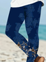 Damen Geblümt Lässig Alle Jahreszeiten Print Lang Leggings