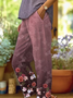 Damen Geblümt Lang Hose Lässig Frühling/Herbst Hose