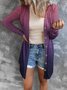 Damen Geometrisch Frühling/Herbst Aufdecken Sexy Print Leicht Strickjacke
