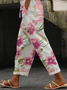 Damen Geblümt Lang Hose Lässig Frühling/Herbst Hose