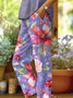 Damen Geblümt Lang Hose Lässig Frühling/Herbst Hose