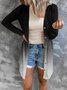 Damen Geometrisch Frühling/Herbst Aufdecken Sexy Print Leicht Strickjacke