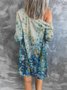 Damen Geometrisch Frühling/Herbst Aufdecken Sexy Print Leicht Strickjacke