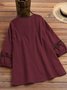 Damen Geblümt Langarm T-Shirts T-Shirt Rundhals Jacquard Lässig Frühling/Herbst Oberteile