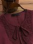 Damen Geblümt Langarm T-Shirts T-Shirt Rundhals Jacquard Lässig Frühling/Herbst Oberteile