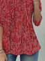 Damen abstrakte Streifen Langarm T-Shirts T-Shirt Rundhals Print Lässig Frühling/Herbst Tunika Oberteile