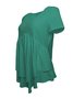 Damen Unifarben Kurzarm T-Shirts T-Shirt Rundhals Lässig Sommer Oberteile