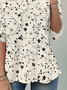 Damen Geblümt Langarm T-Shirts T-Shirt Rundhals Print Lässig Frühling/Herbst Tunika Oberteile