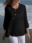 Damen Geblümt Langarm T-Shirts T-Shirt Rundhals Jacquard Lässig Frühling/Herbst Oberteile