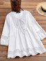 Damen Geblümt Langarm T-Shirts T-Shirt Rundhals Jacquard Lässig Frühling/Herbst Oberteile