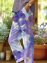Damen Geblümt Lang Hose Lässig Frühling/Herbst Hose