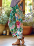Damen Geblümt Lang Hose Lässig Frühling/Herbst Hose