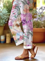 Damen Geblümt Lang Hose Lässig Frühling/Herbst Hose
