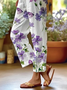 Damen Geblümt Lang Hose Lässig Frühling/Herbst Hose