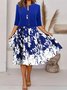 Damen Geblümt Print Zweiteiliges Set Täglich Kurzarm Lässig Sommer Mantel mit Rock Matching Set