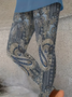Damen Paisley Lässig Alle Jahreszeiten Print Lang Leggings