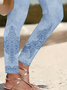 Damen Geblümt Lässig Alle Jahreszeiten Print Lang Leggings