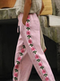 Damen Geblümt Lang Hose Lässig Frühling/Herbst Hose