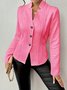 Damen Geometrisch Frühling/Herbst Oberbekleidung Retro Geprägt Langarm Mock Neck Regelmäßig Blazer
