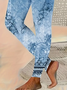 Damen Geblümt Lässig Alle Jahreszeiten Print Lang Leggings