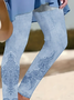 Damen Geblümt Lässig Alle Jahreszeiten Print Lang Leggings