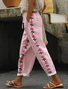 Damen Geblümt Lang Hose Lässig Frühling/Herbst Hose
