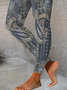 Damen Paisley Lässig Alle Jahreszeiten Print Lang Leggings